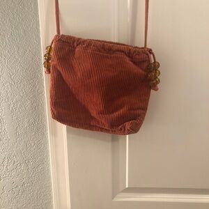 Madewell Corduroy Crossbody Bag in Rust